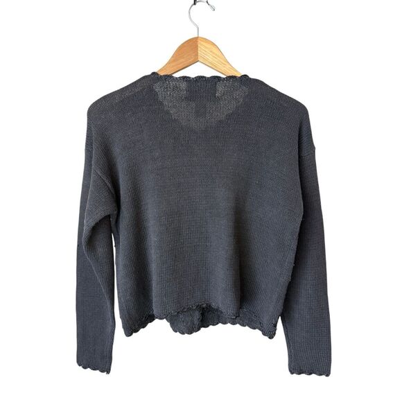 Vintage Heirloom Collectibles black beaded cardigan sweater Size M - Picture 2 of 8